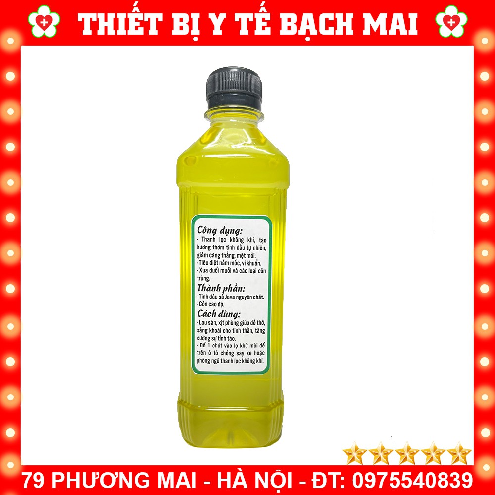 Tinh Dầu Sả Java Thơm Phòng, Xua Đuổi Côn Trùng 500ml