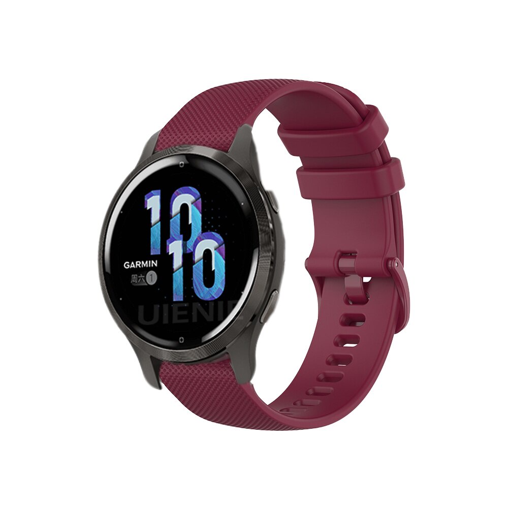 Dây đeo silicone 18 / 20 / 22mm cho đồng hồ thông minh Garmin Venu 2 2s Sq / Forerunner 245 245m 645 Vivoactive 3 4