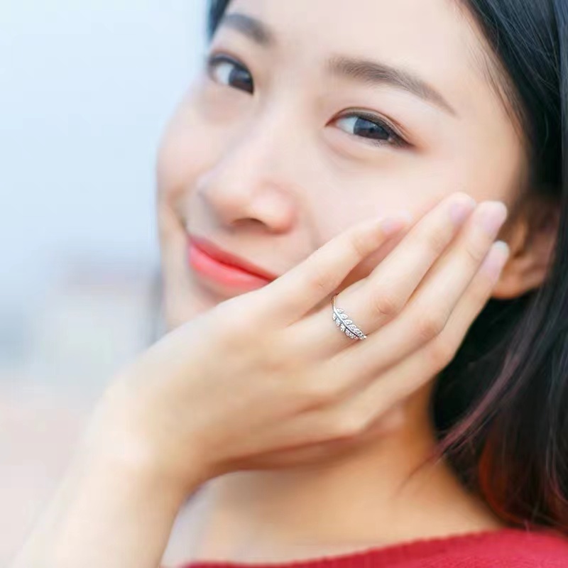 Nhẫn Hình Chiếc Lá Phong Cách Mori Đơn Giản Có Thể Điều Chỉnh Kích Thước Thời Trang Hàn Quốc Thích Hợp Làm Quà Tặng Sinh Nhật Cho Bạn Gái