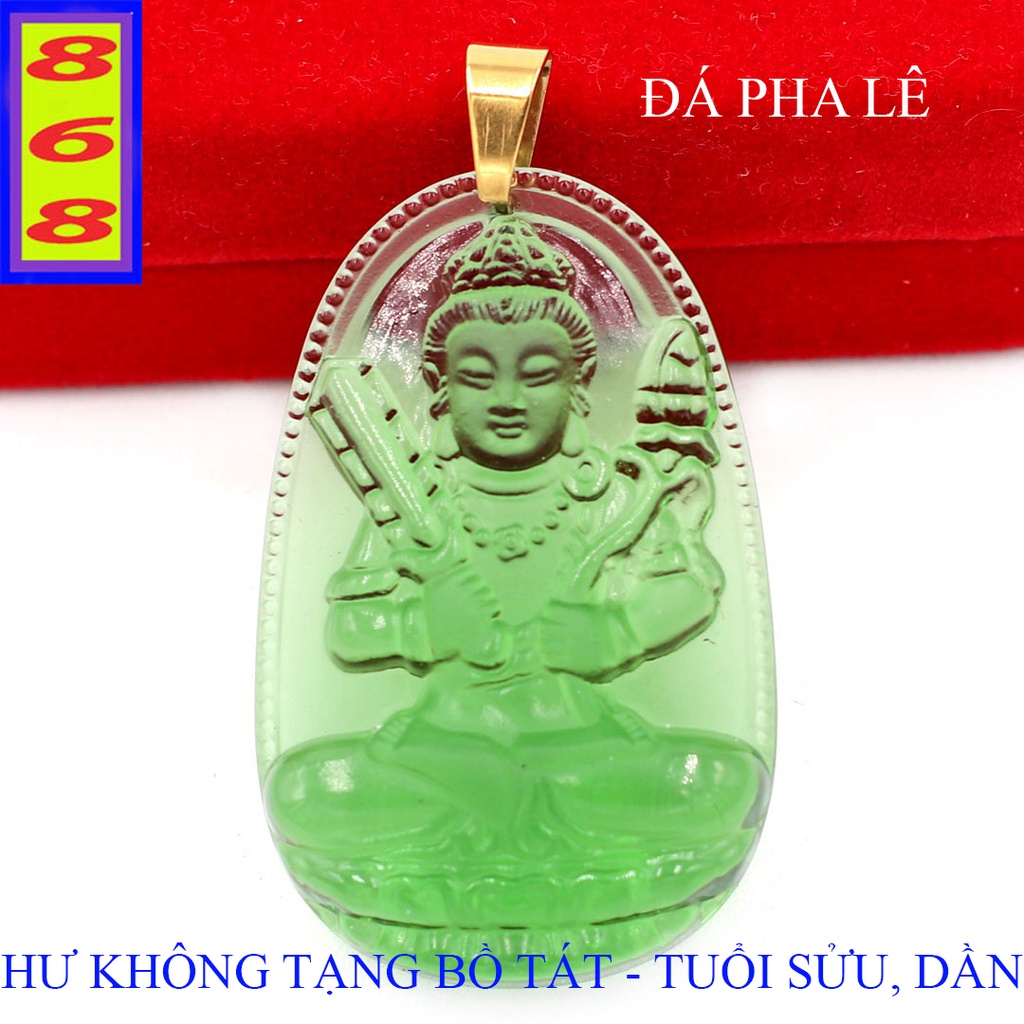 Mặt Dây Chuyền Phật Hư Không Tạng Bồ Tát Pha Lê 3.6cm - Mặt Size Nhỏ - Tặng Kèm Móc Inox