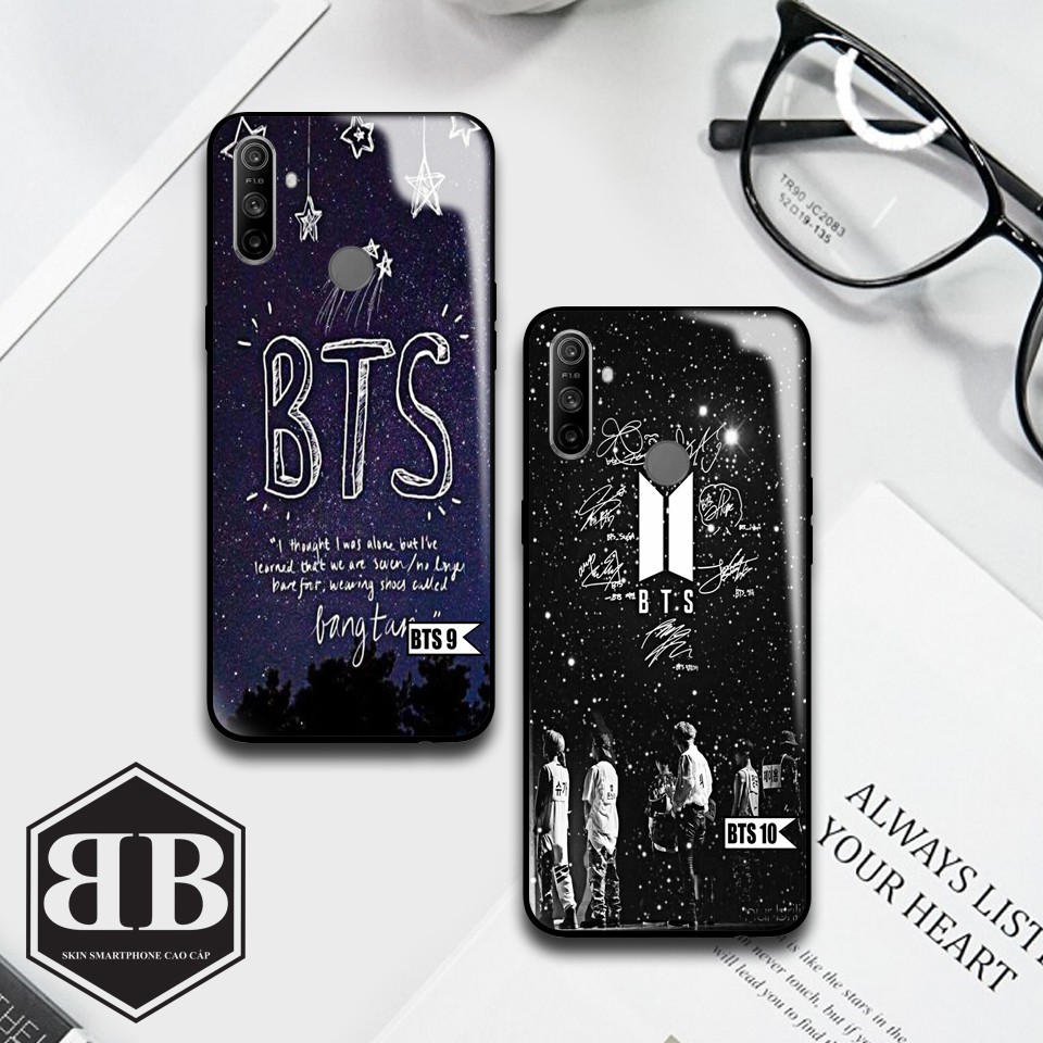 Ốp lưng kính cường lực Realme C3 mẫu in BTS