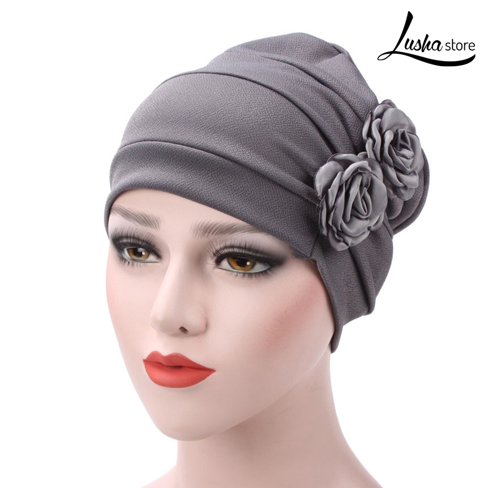 Lush Mũ Turban Vải In Hoa Phong Cách Hồi Giáo