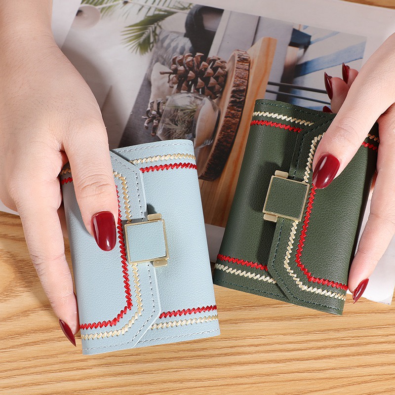 Ví Nữ Forever Young Thổ Cẩm Đính Chữ T 323 Hot Trend Siêu Xinh - Hazo