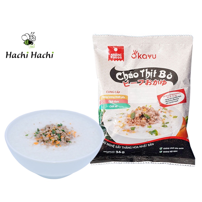 Cháo thịt bò Asuzac 36g - Hachi Hachi Japan Shop