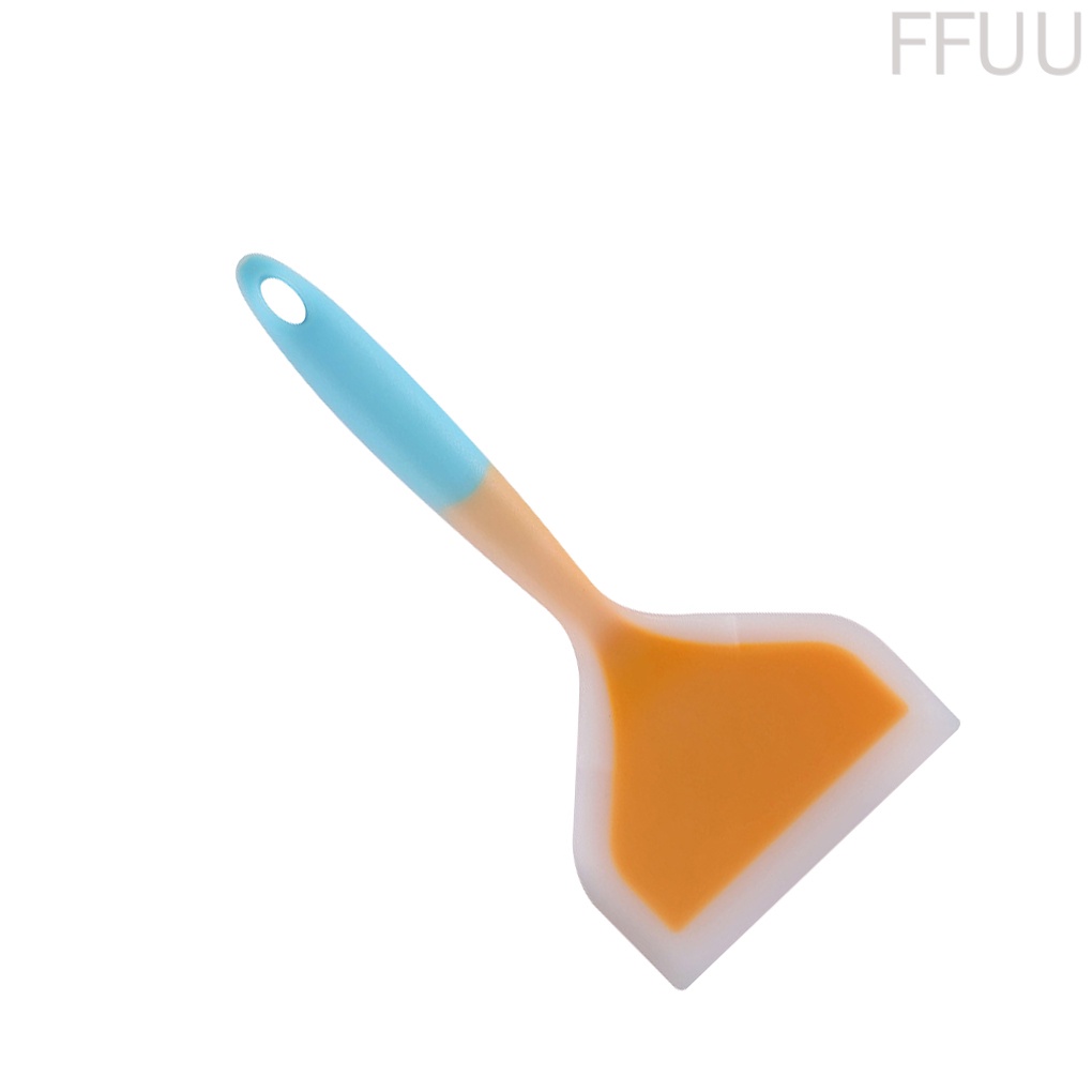 Xẻng Nấu Ăn Bằng Silicone Nylon Cách Nhiệt Có Tay Cầm Màu Vàng / Xanh Dương