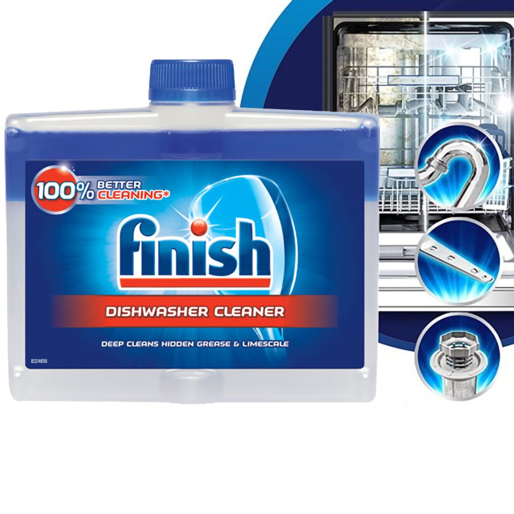 Dung dịch tẩy rửa máy rửa chén Finish Dishwasher Cleaner 250ml QT017386, Nước vệ sinh máy rửa chén