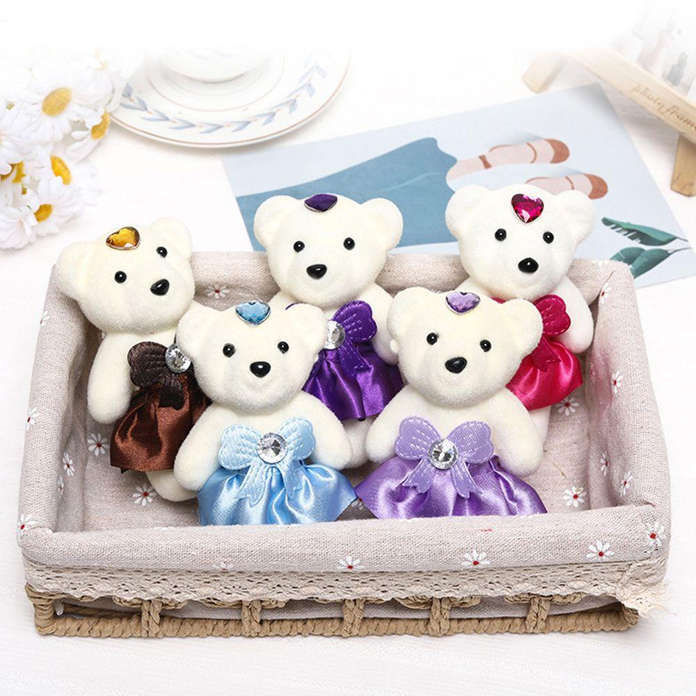 Bộ 10 Gấu Teddy Mini Bằng Xốp Cứng Dùng Trang Trí