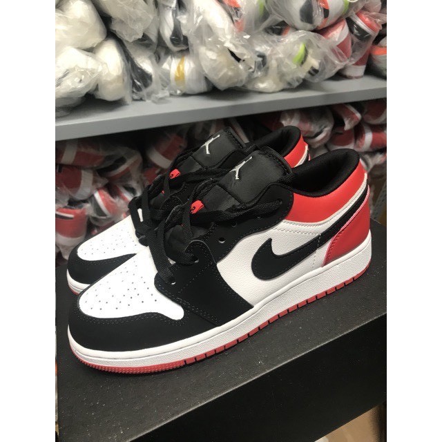 [Hot Trend - giảm giá]Giày Thể thao sneakers JD1 cổ thấp nam nữ, Giày JD low 1 đen đỏ chicago