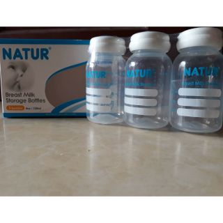 Bộ 3 bình trữ sữa natur 120ml thái lan