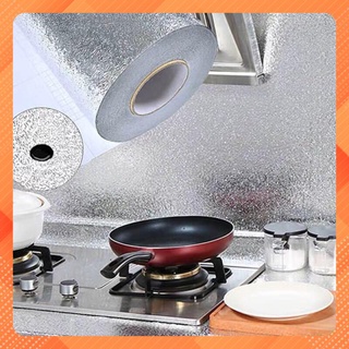 Decal cuộn giấy bạc dán bếp cách nhiệt và chống thấm cực tốt khổ 60cm x 3m hàng cao cấp hàng nhập khẩu