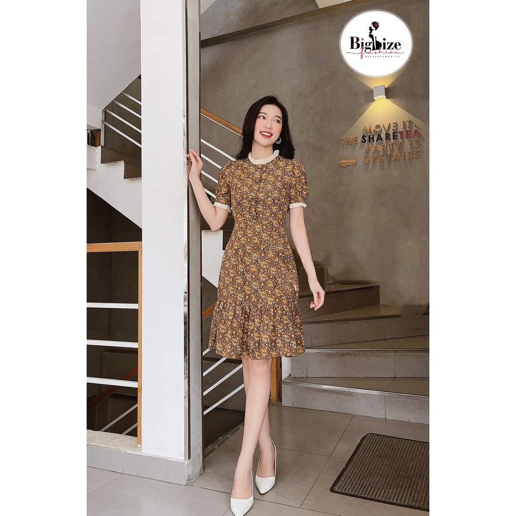 [Mã FATHANG5 giảm 10K đơn 50K] (50-90KG) ĐẦM HOA NÂU BIGSIZE-PHONG CÁCH DIỆN HÈ ĐI CHƠI ĐI DU LỊCH SANG CHẢNH | BigBuy360 - bigbuy360.vn