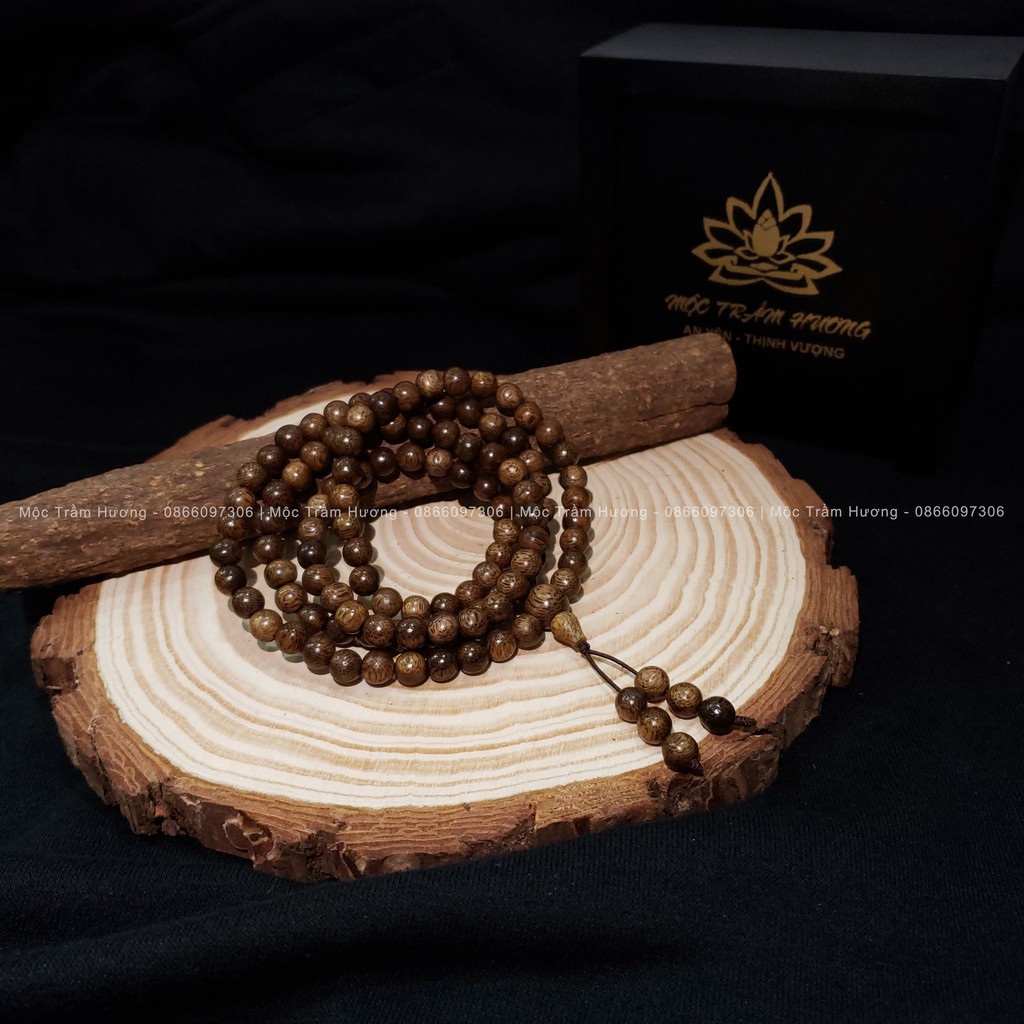 Vòng Tay Trầm Hương Chuỗi Tràng Hạt 108 6 7 8mm Trầm Tốc Việt - An Yên - Thịnh Vượng | BigBuy360 - bigbuy360.vn