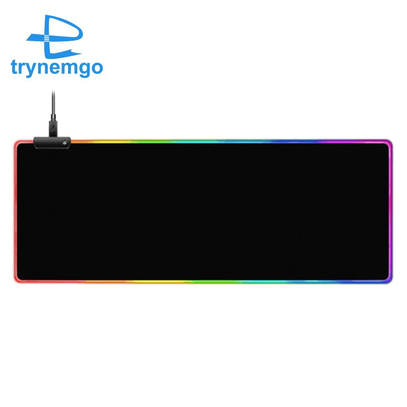 Ready Stock XDVN RGB Soft Gaming Mouse Pad, Non-Slip Rubber Base Computer Keyboard Pad