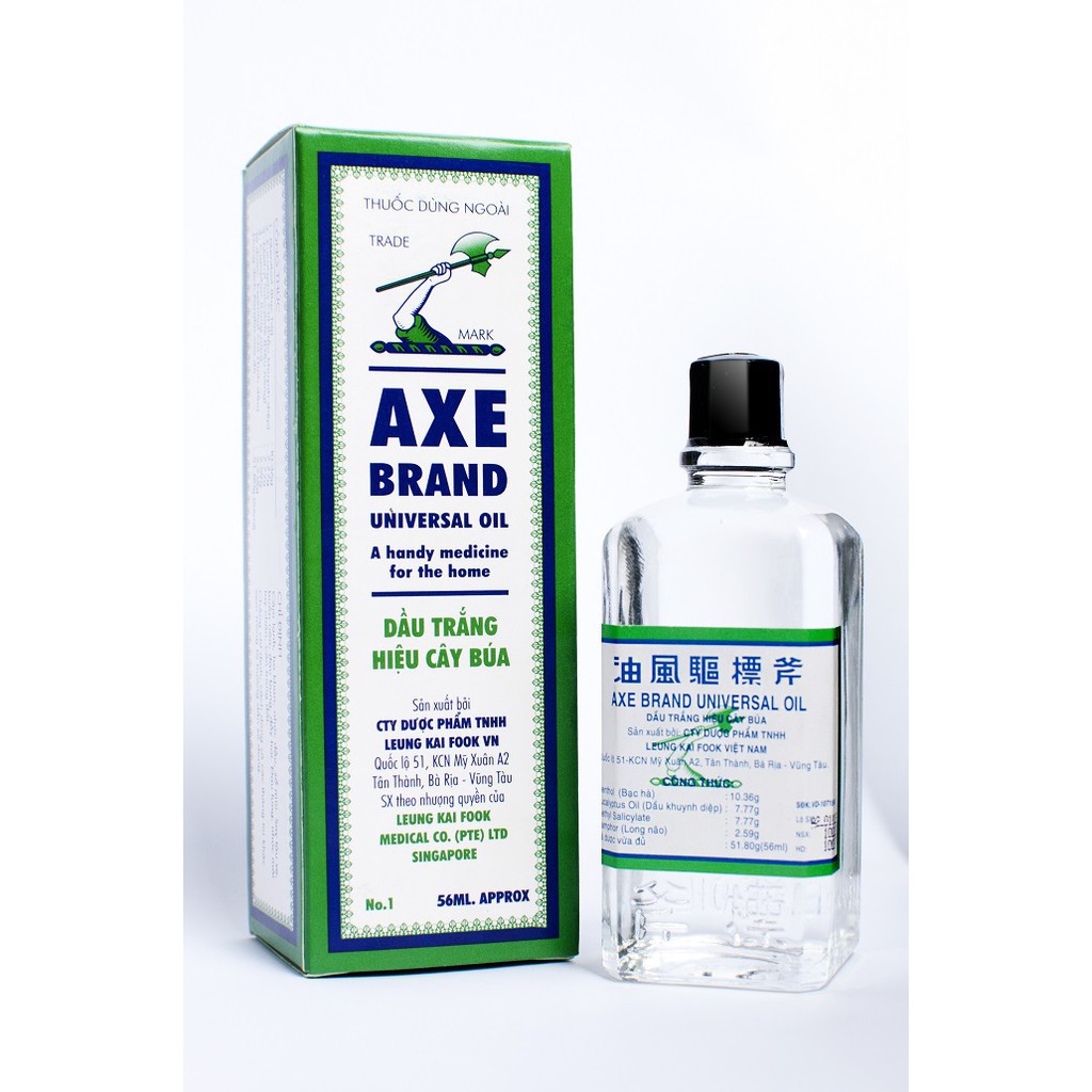 Dầu gió trắng hiệu cây búa Singapore 5ml hiệu Axe Brand tiện mang đi lại bỏ túi