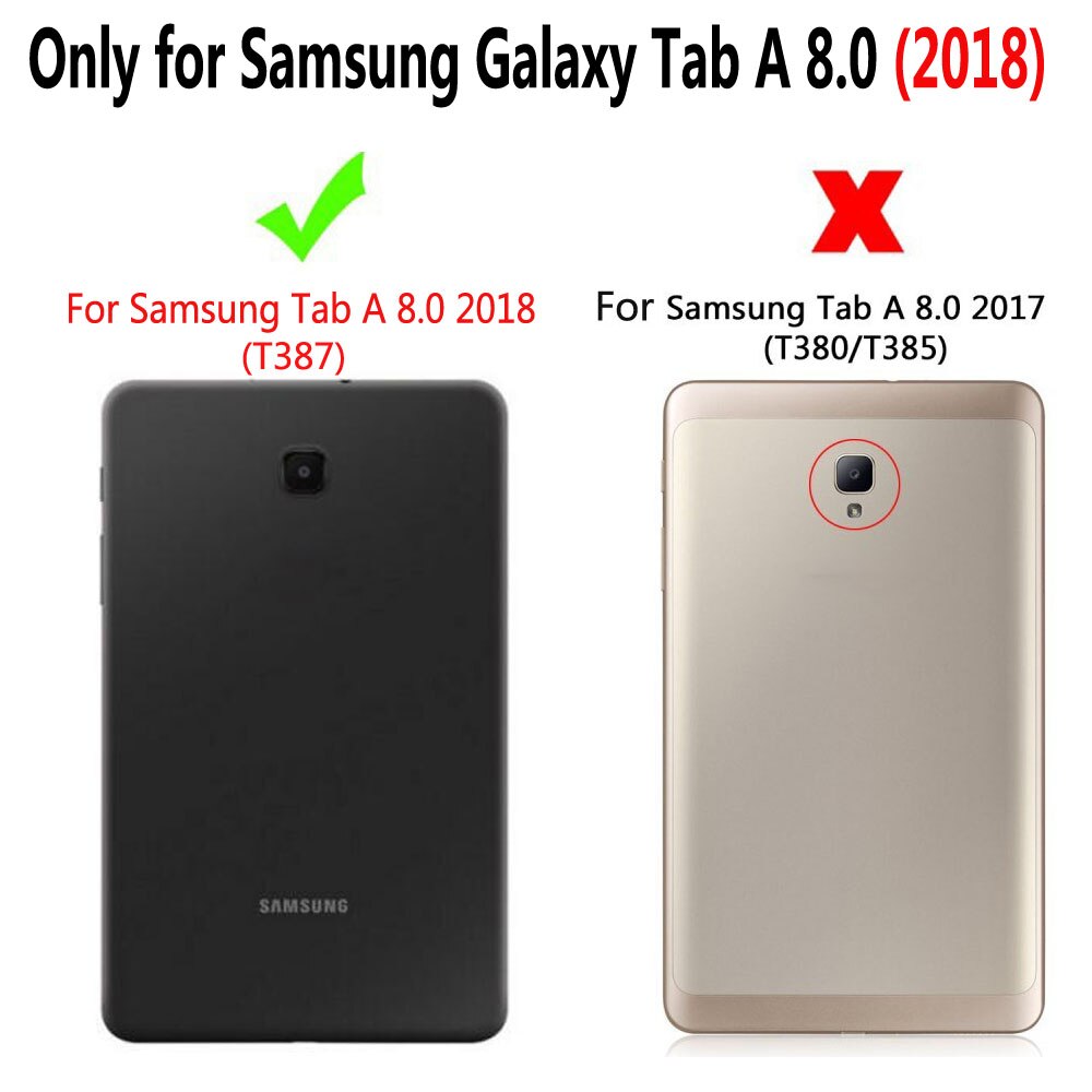 Ốp điện thoại Silicone TPU+PC chống sốc có giá đỡ cho Samsung Galaxy Tab A 8.0 2018 T387 Tablet