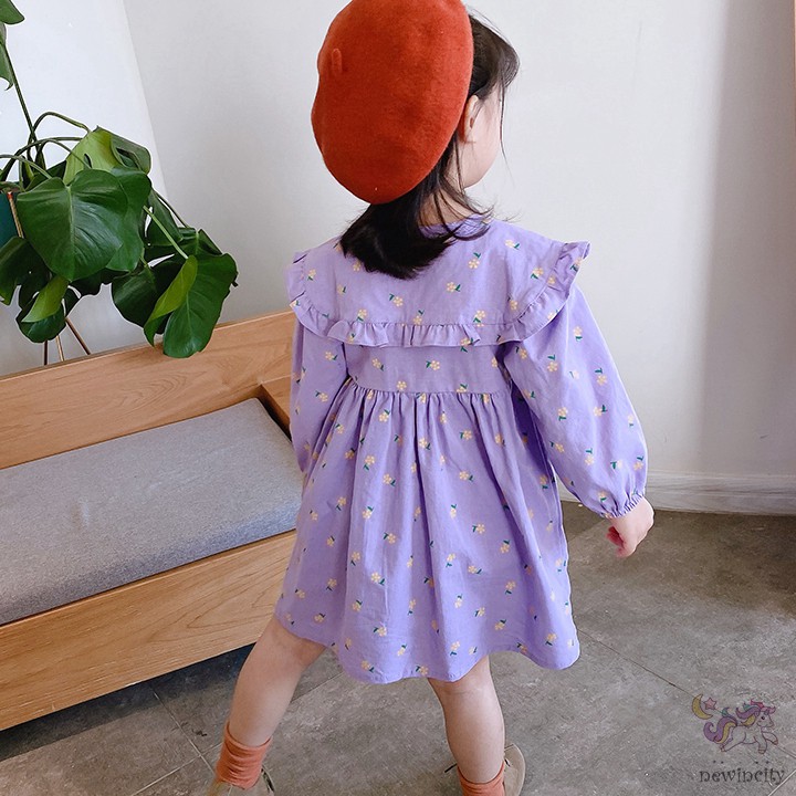 Đầm Công Chúa In Hoa Thời Trang Cho Bé Gái