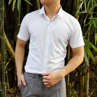 Áo sơ mi nam ngắn tay (Trắng)