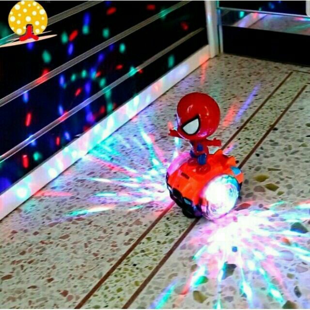Xe người nhện tự cân bằng có đèn và nhạc di chuyển thông minh cho bé