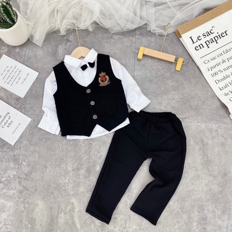 Bộ công tử 3 chi tiết cho bé 9-25kg