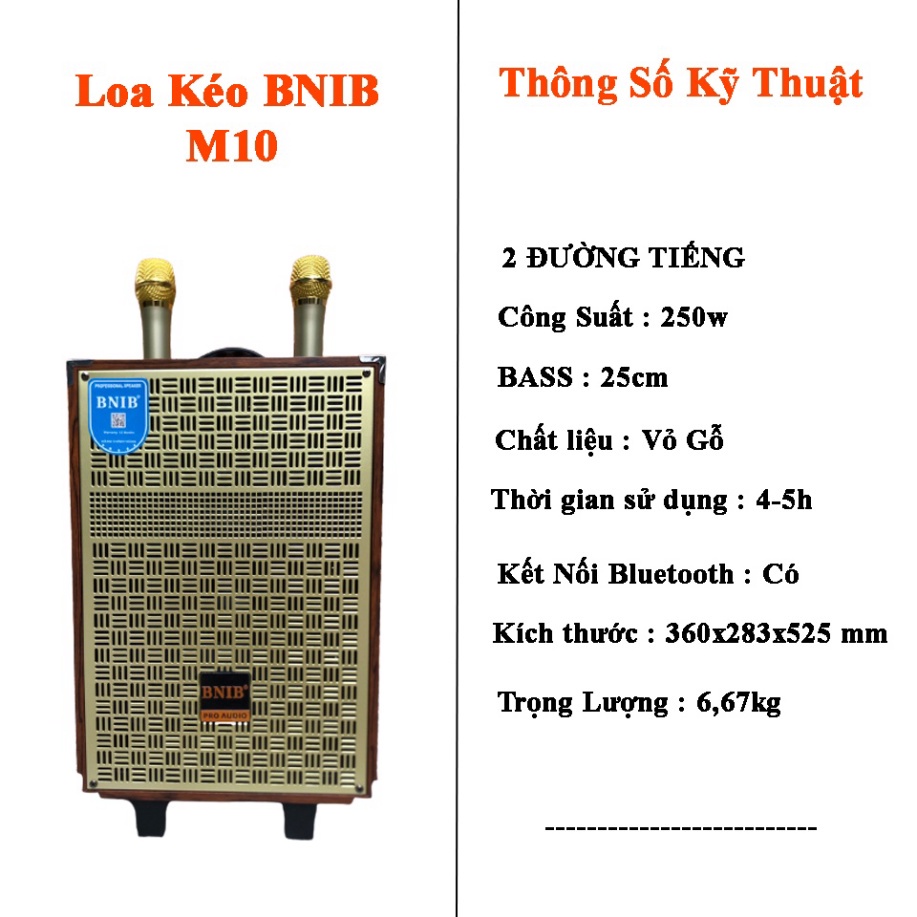 Loa Kéo Hát Karaoke BNIB M12/M10/M8 Bass 30/25/20 Cao Cấp| Loa Kẹo Kéo Nhạc Cực Chất, Hát cực hay| Lỗi 1 đổi 1