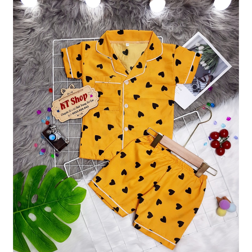 (10-24kg)💖100% vải KATE THÁI XỊN, KHÔNG PHA COTTON 💖Bộ Pijama cộc tay trẻ em 💖may viền tỉ mỉ cho bé trai, bé gái