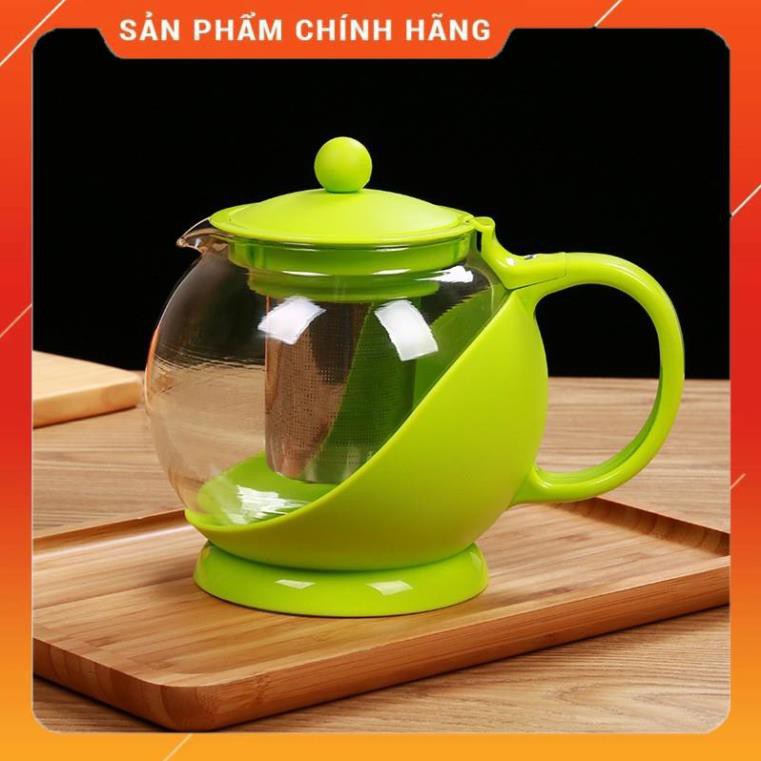 CHÍNH HÃNG -  Ấm pha trà thủy tinh có lõi lọc 1250ml,bình pha trà thủy tinh có lưới lọc inox,bình ủ trà cao cấp