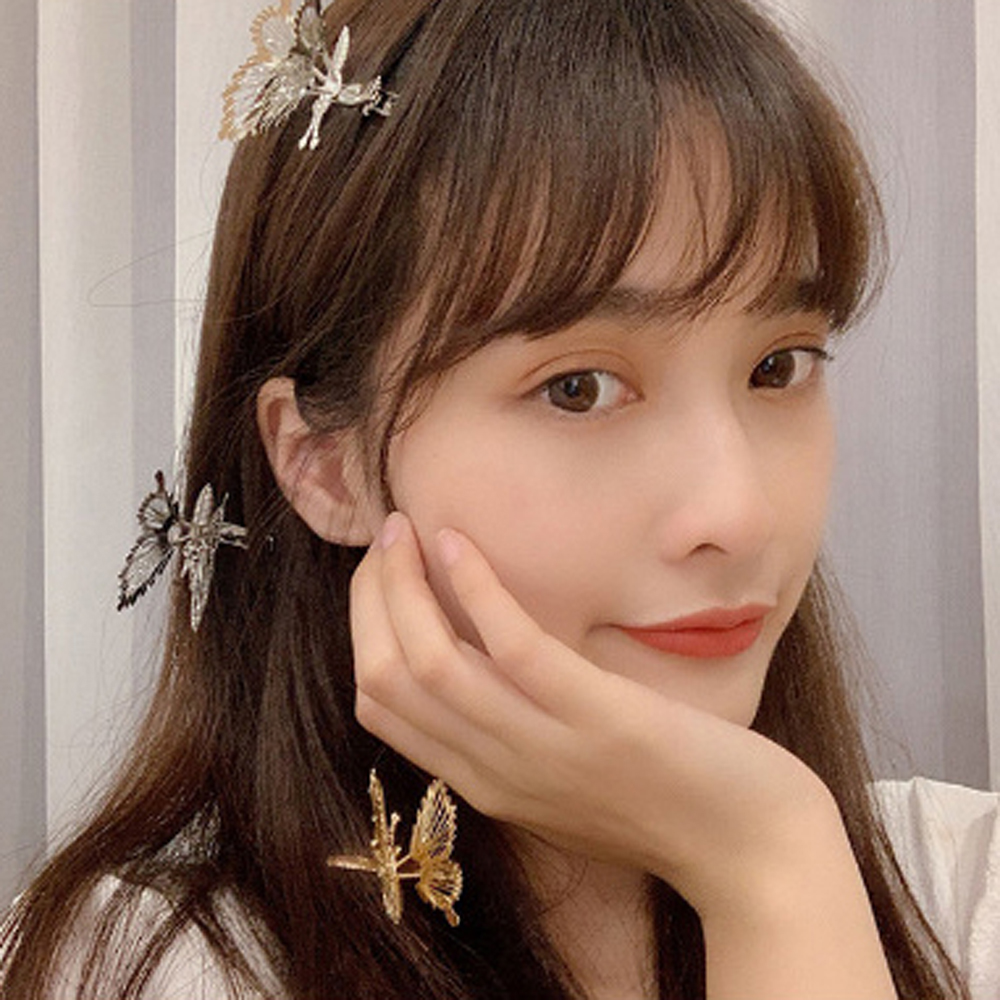 Bộ 2 Kẹp Tóc Hình Bướm Xinh Xắn Cho Bé Gái