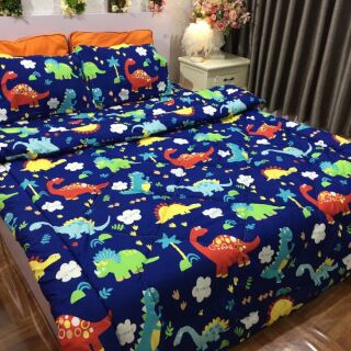 Set Chăn ga gối phao  poly ( người nhện,  khủng long,  doreamon...)