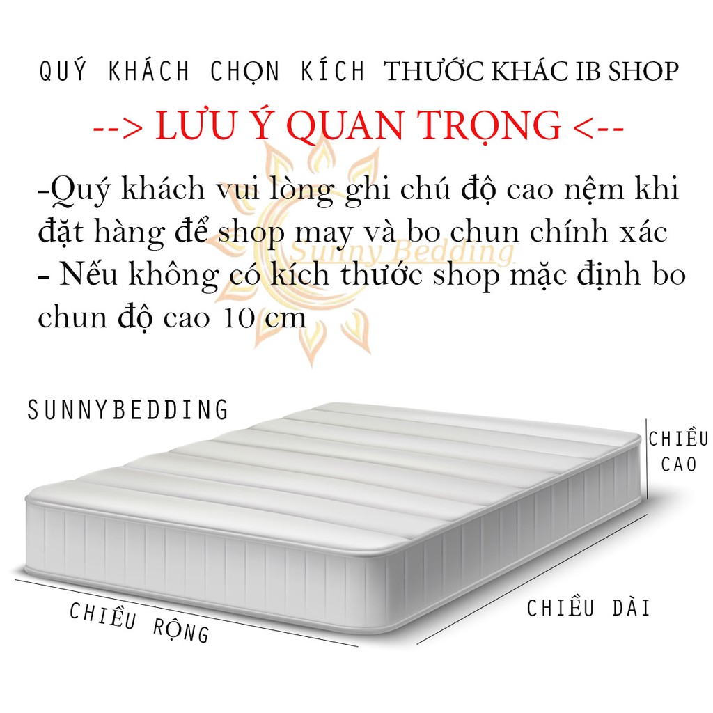 [MUA 1 TẶNG 5] bộ chăn ga gối💎cotton poly mẫu hoa quả SUNNYBEDDING💎nhập khẩu cao cấp bo chun theo yêu cầu