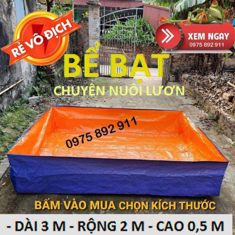 BỂ BẠT 6M VUÔNG NUÔI LƯƠN - LOẠI 3X2X0,5