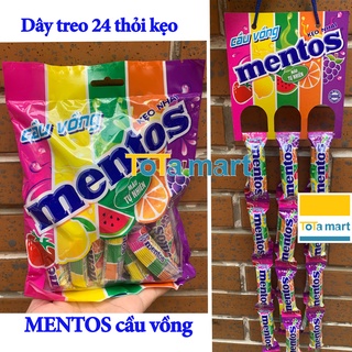 Kẹo MENTOS cầu vồng gói lớn 24 thỏi kẹo mini