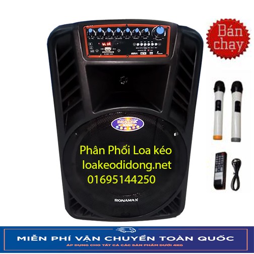 Loa kéo ronamax H12 giá rẻ bảo hành 12 tháng tặng 2 micro