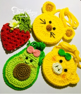 (FREE THÊU TÊN BÉ) Túi đựng tỏi handmade (hình thú)
