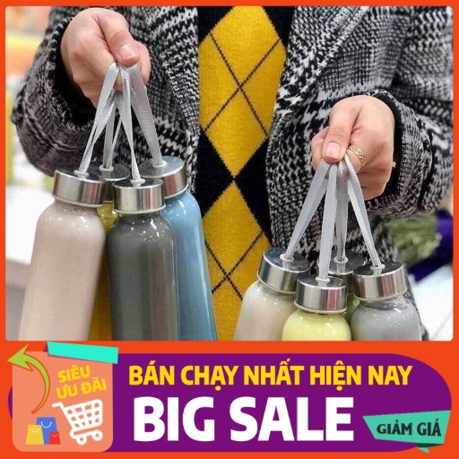 [LOẠI 1 - GIÁ HỦY DIỆT] Bình Nước Thủy Tinh, Chai Detox Có Dây Xách 500ml