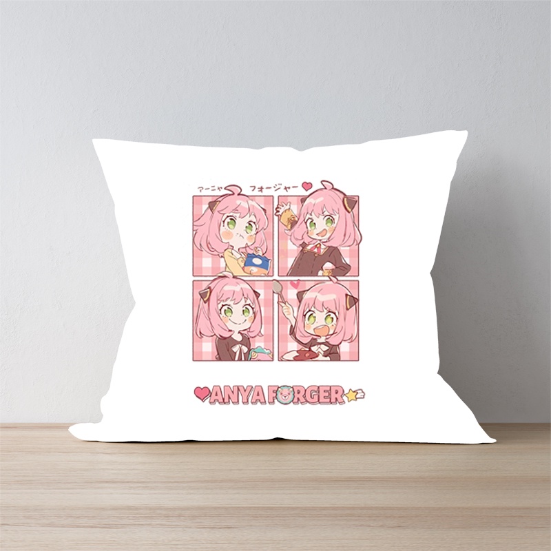 Gối in hình ANYA ver ĂN UỐNG Spy x Family chibi anime xinh xắn tiện lợi chất đẹp