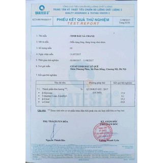 TINH DẦU SẢ CHANH - LÊ QUẾ