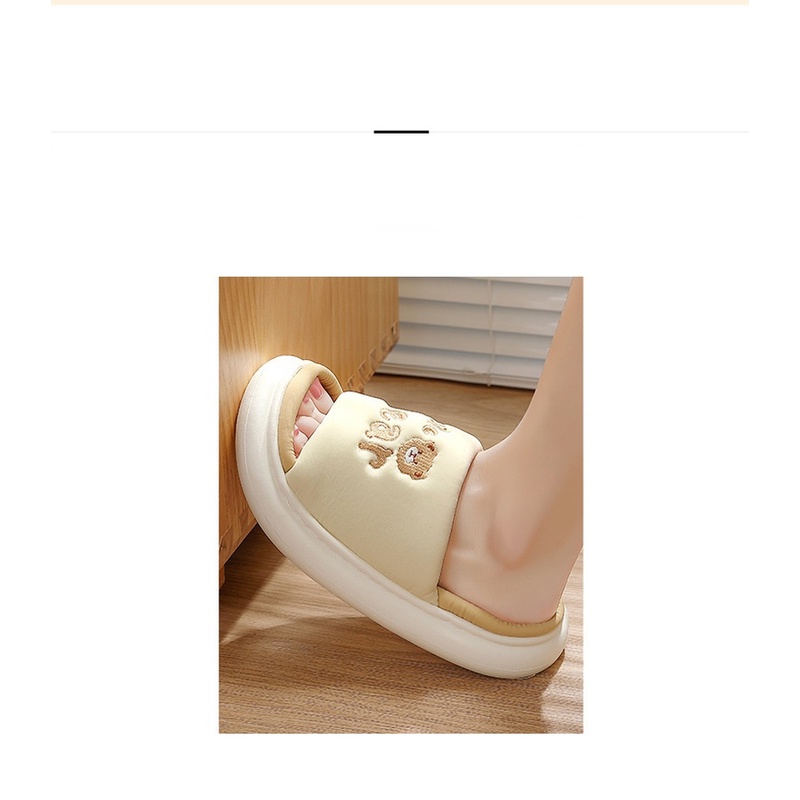 Dép Đi Trong Nhà Họa Tiết Gấu Dễ Thương Phong Cách Mùa Hè Cá Tính