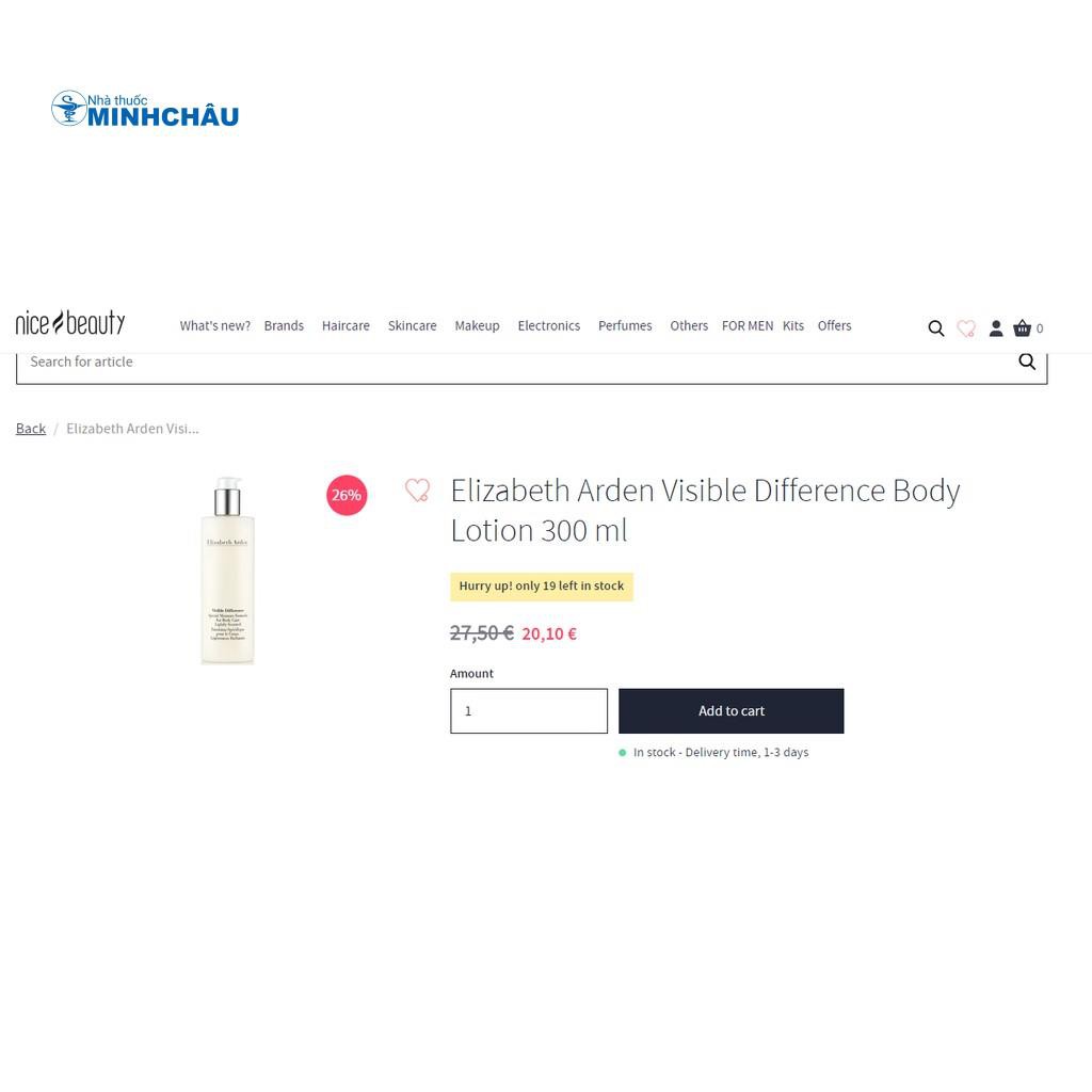 Sữa Dưỡng Thể Elizabeth Arden Elizabeth Arden Visible Difference Body Lotion 300 ml