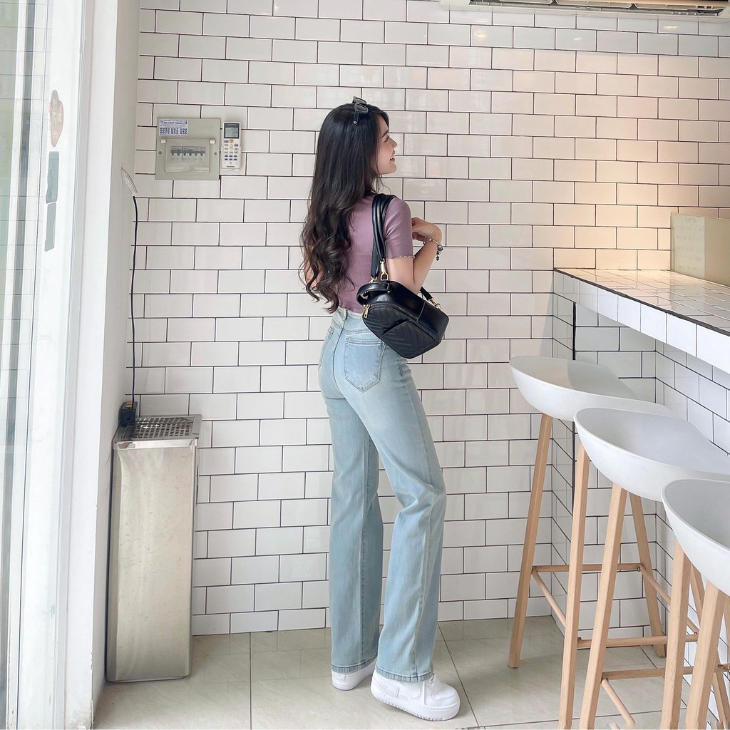 QUẦN JEANS ỐNG SUÔNG BASIC ZAREEN JEA119 XANH NHẠT | BigBuy360 - bigbuy360.vn
