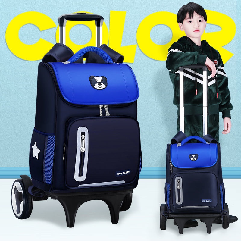 Balo Kéo Đi Học Chống Thấm Nước Cho Bé Lớp 1-3-6
