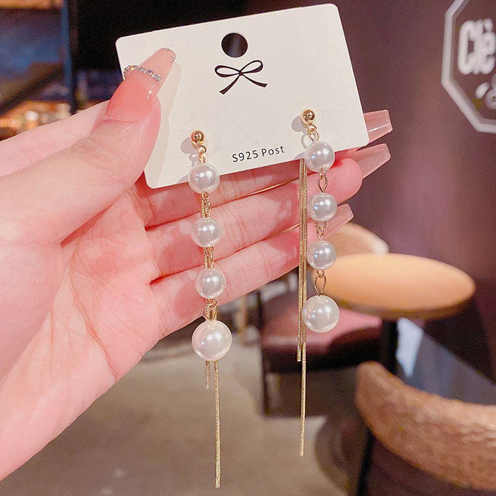 Bông Tai Tua Rua Dáng Dài Phong Cách Vintage Thời Trang Cho Nữ