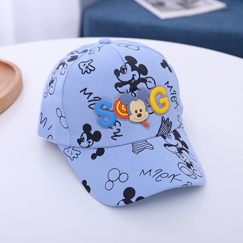 Mũ lưỡi trai chống nắng họa tiết graffiti hoạt hình thời trang đường phố năng động xinh xắn cho bé