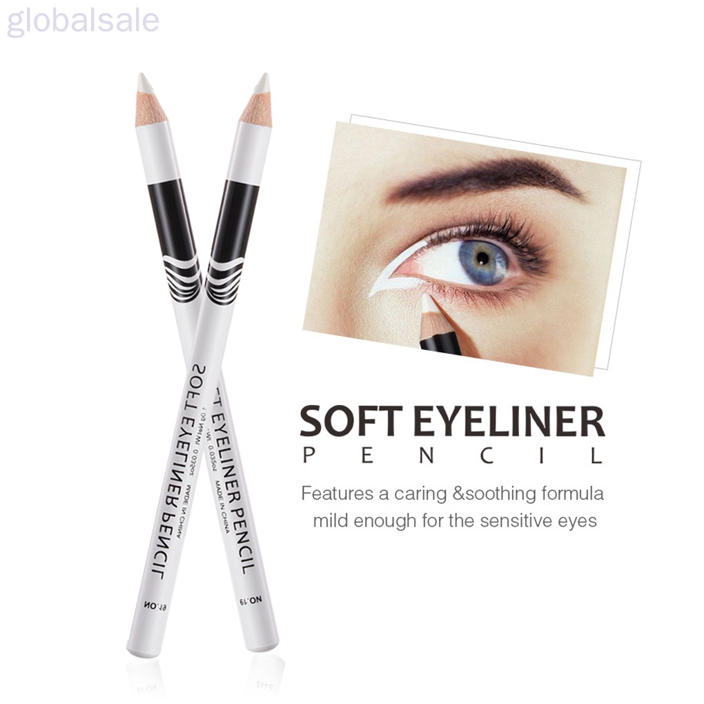 [Hàng mới về] Bút kẻ mắt màu trắng mềm bắt sáng không thấm nước cho nữ