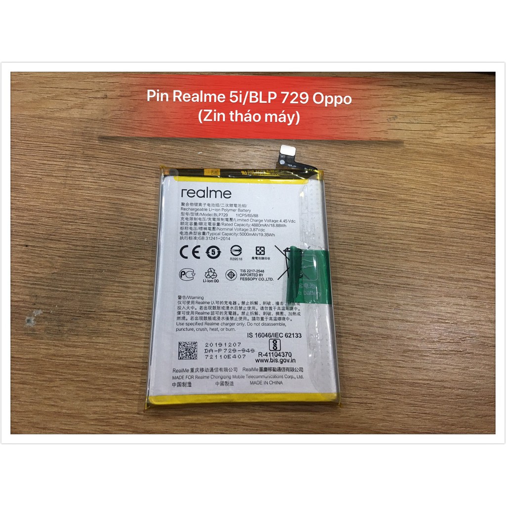 Pin Realme 5i-BLP 729 oppo ( zin tháo máy)