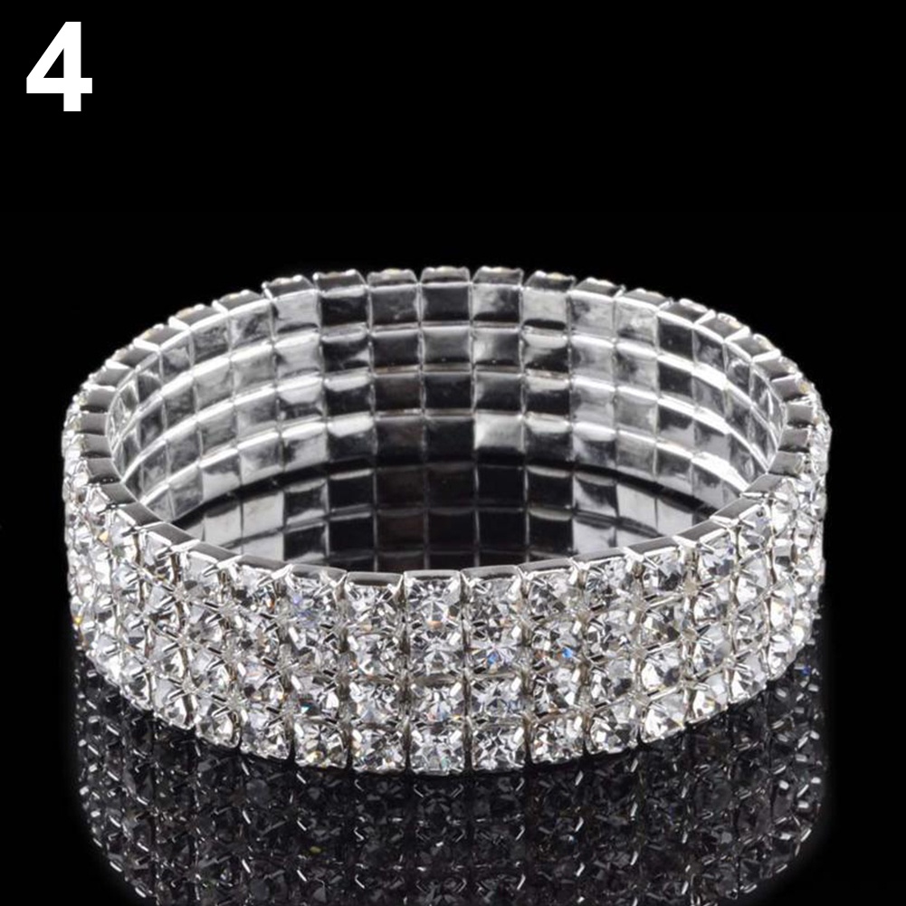 Vòng Tay Co Giãn Đính Đá Pha Lê Nhân Tạo