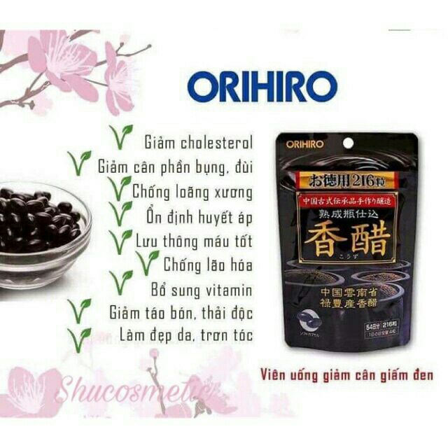 Dấm đen giảm cân Orihiro Nhật Bản