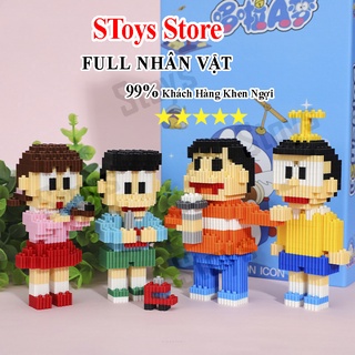 Mô Hình Doraemon, Lego Doraemon Cao Cấp Trọn Bộ Siêu Dễ Thương 15cm Stoys