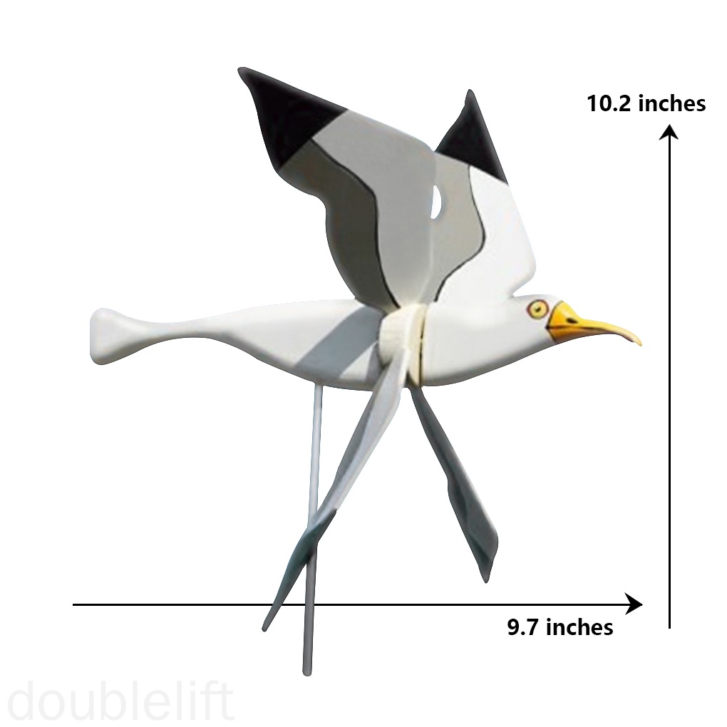 Windmill Decoration Bird Shape Garden Wind Spinner Ornament Resin Rotating Lawn Yard Prop doublelift store