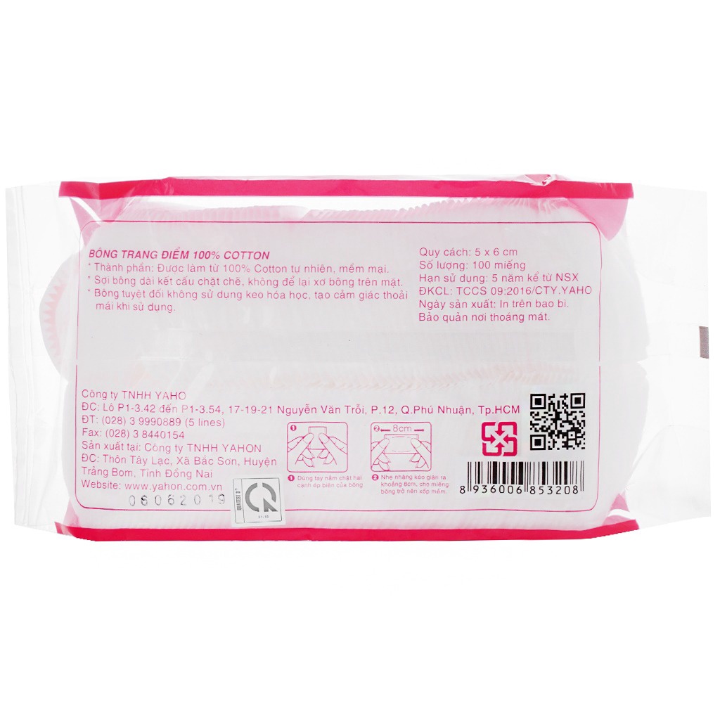 Bông tẩy trang Pop-Puf Cotton Pads 100M (MP0041 MP0025)