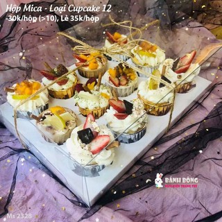 30k HỘP MICA CUPCAKE 12 CUP